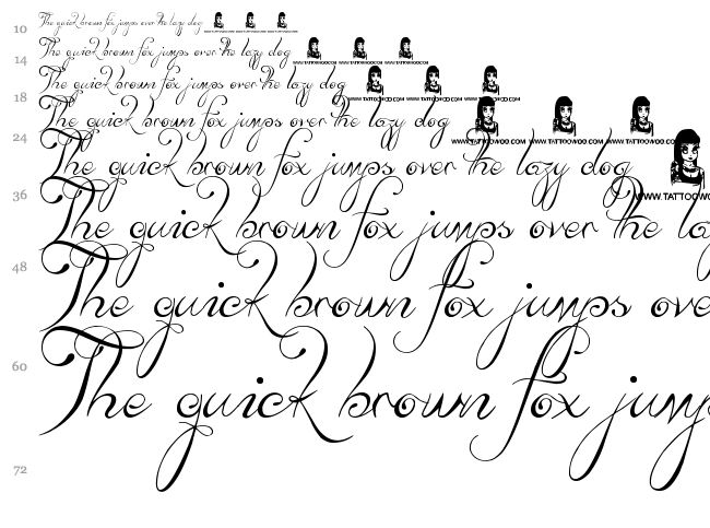 Lydia Puente font waterfall